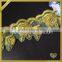 handmade gold thread embroidered applique for dress FHA-041