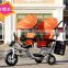 High quality double seat kids tricycle / 3 wheels metal baby toys ride on car tricycle