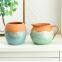 Multicolor Crackle Retro Green White Grey And Orange Ceramic Vase For Hotel Home