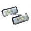 Carest 2Pcs White Led License Plate Lights For BMW E46 4D 323i 325i 328i 6000k 12V Number Plate Lamp Bulb
