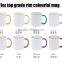 Rim and Handle Colorful 11oz Sublimation Blank White Mug