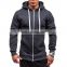 2021 custom Eco-friendly breathable solid basics 100 % cotton zip up men hoodie