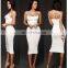 Wholesale Custom Halter Sexy Party Dress Fashion Casual Dress Sleeveless Full Slip Dress Slim Fit Solid Color Low-cut