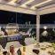 Marble texture top outdoor kitchen cabinet with stove