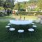 Portable white Round Dining room Table outdoor camping wedding party hire plastic folding portable picnic table