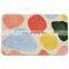 Flora funny design microfiber washable bath rug non slip water absorption bath mat