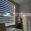 Auto Motorized Motorised Automatic Electric Smart double Layer blackout Auto Zebra Roller Blinds Shades