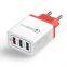 New fashion 3 USB Port Wall Charger USB Plug Universal Travel Adapter for iPhone for Samsung for Huawei