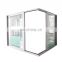 Tempered Glass Sliding Door/Aluminium Frame tempered glass interior Door with Grill Design