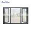 Australia Standard Hurricane Impact windproof Casement Insulated Window for Home Casement Window with Fixed Glass Design