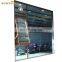 Large Double Glazed 3 Panel Black Casement Black Grill Swing Aluminum Windows