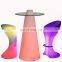 Light up Tall Bar Table Led Light Bar Cocktail Furniture Tables and Chairs Rechargeable Party Lights Bar Tables Outdoor