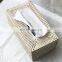 Hot Sale Handmade Rectangular White Rattan Tissue Box Cover, Natural Table Decor, Bathroom Decoration Vietnam Manufacturer