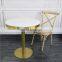 Gold color plastic chairs for events chairs wedding