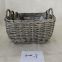 Hot Selling Customize Basket Large Storage Basket Square Shape Willow Basket With Ears
