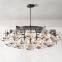 2024 latest luxury modern led gold chandeliers lamp hotel bedroom modern linear led pendant light