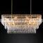 Marignan Four-Tier Rectangular Crystal Industrial Chandelier  For Living Room Hotel Ceiling Home Decor Hang Lighting