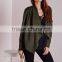 2015 Women Winter Short Waterfall Faux Suede Jacket