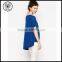 Cheap China Wholesale Clothing Blue Asymetric Hem T- Shirt For Women