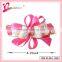 New design wholesale grosgrain no fade no smell printing koker ribbon bow flower hair barrettes (XH11-0062)