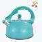 2.5L stainless steel bells kettle with colorful body and handle