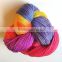 mixed rainbow colors cotton ball string