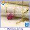 Synthetic 12mm Heart Opal Stone 18K Golden Plated 925 Sterling Silver Chain Necklace