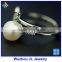 Cubic Zirconia Stone Butterfly And Natural Pearl Gemstone Fashion Silver Ring