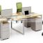Latest Office Cubicle Workstation Designs Modern MDF 4 Person Desk(SZ-WS027)