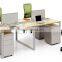 Latest Office Cubicle Workstation Designs Modern MDF 4 Person Desk(SZ-WS027)