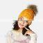 Promotion crochet hat patterns for girls winter knit hat wholesale