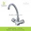 kx82402 chrome finishing kitchen faucet with gooseneck long neck double handles deck mounted