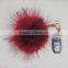 Fashion Charm Bag Real Raccoon Fur Pom Accessories keychain