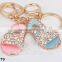 Promotion Key Chain Metal Shoes Keychain Fashion Rhinestone Slippers Keychain Keyring Funny Gifts K0079