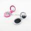 Round Plastic Professional Compact Mirror Brush