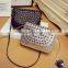 Manual Trendy Girls Long Strap pu Crossbody Bag With Shining Decoration