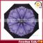 21" Flower Printing 3 Folding Fashion Umbrella With UV Proof                        
                                                                Most Popular