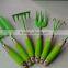 6pcs Wooden Handle Garden hand Tools Trowel Fork Rake Hoe