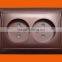 European style flush mounting 2 pin socket outlet double (F6209)