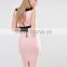 Hot Sale Pink Sleeveless Bandage Dresses For Women Custom Design