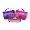 beautiful and colorful promotional trendy fashion pvc makeup case with handle