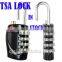 4 digits tsa custom code lock