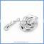 White Rhodium Plated Sterling Silver Rose Box Clasps Hooks Connectors Jewellery Findings For Pearl Necklace Bracelets SC-BC227