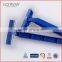 blue straight XCERA shaving razor double edge safety hotel plastic shaving razor