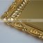 gold plated tray with handle/mirror serving tray/golden tray T357
