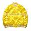 Customize latestdown filled satin bomber jacket men/ custom made varsity jacket