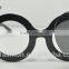 Round party glasses,black/White party glasses