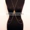 Newest Body Jewelry Triangle Pendant Two Layers Crossover Belly Body Chain ,Plated Body Chain