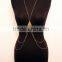 Newest Body Jewelry Triangle Pendant Two Layers Crossover Belly Body Chain ,Plated Body Chain