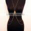 Newest Body Jewelry Triangle Pendant Two Layers Crossover Belly Body Chain ,Plated Body Chain